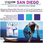 Great offer from our friends at #kharmakhare for the #yogajournalconference in #sandiego this weekend. #yogamats #brogayoga